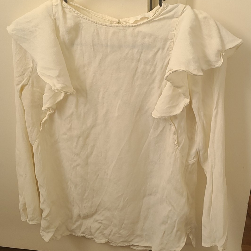 H&M beautiful white cream blouse in excellent cond